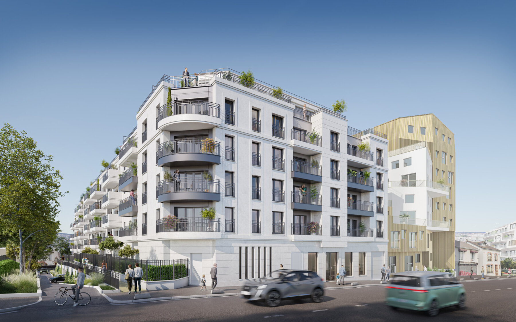 Vue de l’immeuble projeté – sur rue du Claude Bernard